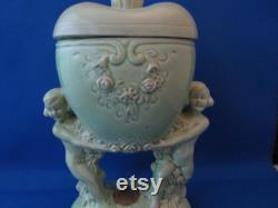 Ceramic Standing Cherubs with Heart Case