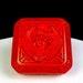 Chinese Cinnabar Red Lacquer Carved Heron Phoenix Bird Floral 3 5 8 Trinket Box