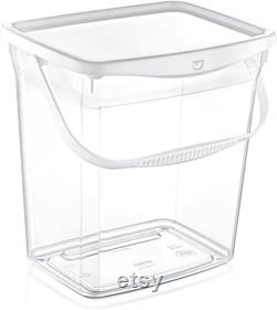 Clear Plastic Storage Container with Lid Multi-Use Kitchen and Laundry Organizer Dishwasher Tablet Holder- Soap Powder Box