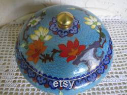 Cloisonné Powder Box Fabulous Chinese Enamel Covered Jar