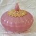 Collectable Avon Dusting Powder Bowl Elusive Beauty Dust, Ornate Pink and Gold
