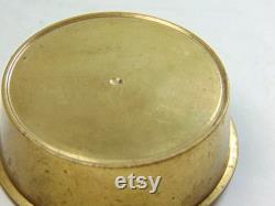 Collectible Brass Trinket Box or Powder Box Souvenir from India (Ca. 1970's)