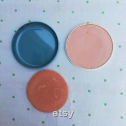 Collectible Powder Box Myrurgia Maderas de Oriente Vintage Powder Compact Discontinued Pale Blue with Arabesque Design