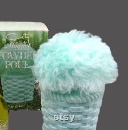Coty Muguet des Bois Powder Pouf Puff withOriginal Box and Powder, Vintage Vanity