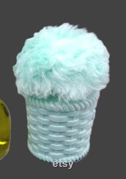 Coty Muguet des Bois Powder Pouf Puff withOriginal Box and Powder, Vintage Vanity