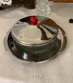Cut Glass Dish with Tray