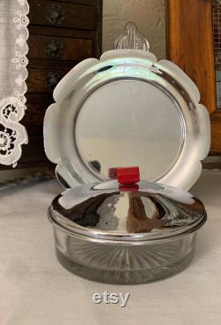 Cut Glass Dish with Tray