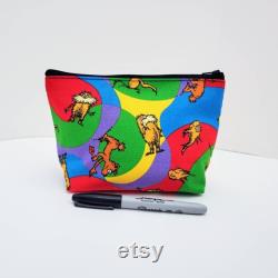 DR.SEUSS, Toiletry Bag with Matching Pouch, College Essentials, Reusable and Washable Novelty Print Bags, Seussical Universe Print
