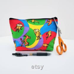 DR.SEUSS, Toiletry Bag with Matching Pouch, College Essentials, Reusable and Washable Novelty Print Bags, Seussical Universe Print