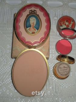 Deco to Retro Richard HUDNUT 1930s-1950s Powder Box Lot Vintage Vanity DuBarry Three Flowers Powder and Rouge Compact Set Tiny Deco Tins