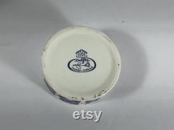 Delfts Jasmyn Holland Porcelain Flow Blue Powder Jar Dresser Box