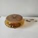 Depression glass, amber colored, powder dish trinket dish