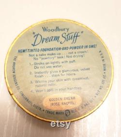 Dream Stuff WOODBURY Face Powder Box Dreamy Blue Art Deco Celestial Stars Powder Box 40s Beauty Vanity Cosmetics Makeup Collector Gift RARE