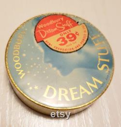 Dream Stuff WOODBURY Face Powder Box Dreamy Blue Art Deco Celestial Stars Powder Box 40s Beauty Vanity Cosmetics Makeup Collector Gift RARE