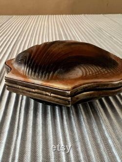 Early 20 th. Century USSR Soviet Women's Silver 875 Compact Powder Box Shell Mirror Signed 92 gr