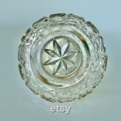 Edwardian Malachite and cut glass vanity jar with mirror c 1900, semi precious lucky stone