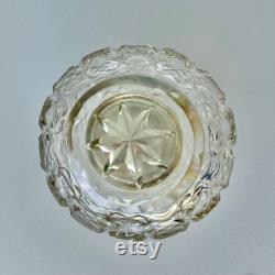 Edwardian Malachite and cut glass vanity jar with mirror c 1900, semi precious lucky stone