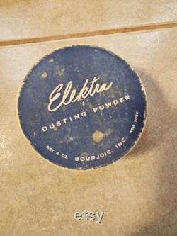Electra Dusting Powder Box, Very Old Powder Box, Bourjois, Inc. New York, Collectible. 64T