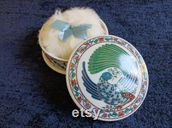 Elizabeth Arden Byzantium Powder Jar with Puff and Blue Grass Powder Never Used