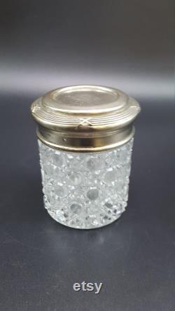 English Crystal Dresser Jar