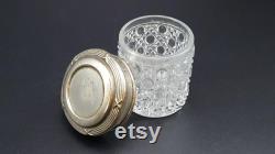 English Crystal Dresser Jar