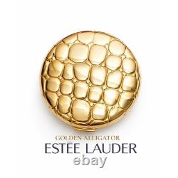 Estee Lauder 1992 Golden Alligator Compact Lucidity Medium-02 NIB Both Boxes