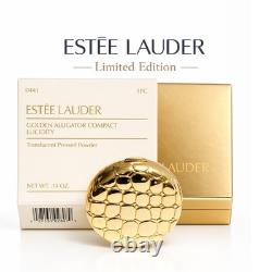 Estee Lauder 1992 Golden Alligator Compact Lucidity Medium-02 NIB Both Boxes