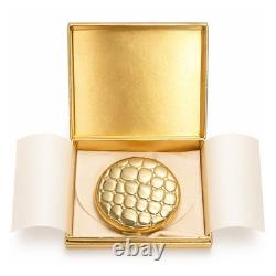 Estee Lauder 1992 Golden Alligator Compact Lucidity Medium-02 NIB Both Boxes