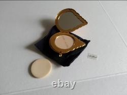 Estee Lauder Coral Shell Powder Compact withAustrian Crystals in Orig Gift Boxes