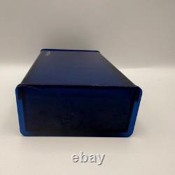Estee Lauder Estee Perfumed Body Powder Cobalt Blue Vintage Vanity Box 7.5 oz