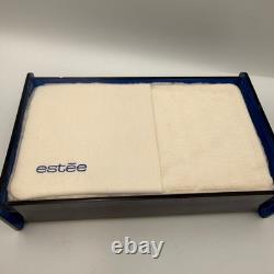 Estee Lauder Estee Perfumed Body Powder Cobalt Blue Vintage Vanity Box 7.5 oz