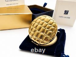 Estee Lauder Golden Alligator Slim Compact Pressed Powder New In Box Mint