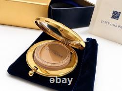 Estee Lauder Golden Alligator Slim Compact Pressed Powder New In Box Mint