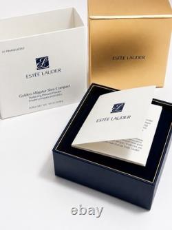 Estee Lauder Golden Alligator Slim Compact Pressed Powder New In Box Mint