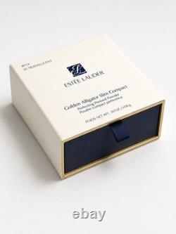Estee Lauder Golden Alligator Slim Compact Pressed Powder New In Box Mint