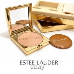 Estee Lauder Golden Flute Compact Lucidity Medium-02 NIB Both Boxes Velvet Tray