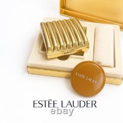 Estee Lauder Golden Flute Compact Lucidity Medium-02 NIB Both Boxes Velvet Tray