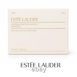 Estee Lauder Golden Flute Compact Lucidity Medium-02 NIB Both Boxes Velvet Tray