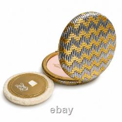 Estee Lauder Golden Weave Powder Compact Mint Original Blue Velvet Box