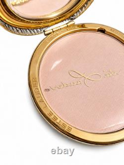 Estee Lauder Golden Weave Powder Compact Mint Original Blue Velvet Box
