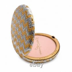 Estee Lauder Golden Weave Powder Compact Mint Original Blue Velvet Box