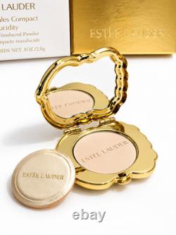 Estee Lauder Happy Tales Puppy Lucidity Powder Compact Enamel Crystal MIB Mint