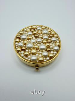 Estee Lauder Sea of Pearls Re-Nutriv Powder Compact Box Pouch Full