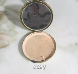 Étui à poudre ancien compact des années 1950, boîte miroir de maquillage, accessoire fran ais souvenir Paris Tour Eiffel