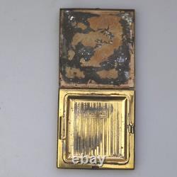 Extremely rare antique novelty suitcase enamel Compact Powder Box C. Early 20thC