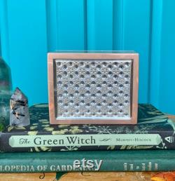 FREE SHIPPING-Vintage Merle Norman Marbled Pink Powder Box-3 Part Storage Vanity Box-Glam Decor-Bohemian-Stash Box-Gift Box-Nostalgia