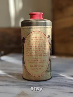 FREE SHIPPING Vtg Avon Currier and Ives Lady Skater Talc Powder Container