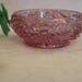 Fenton Art Glass Iridescent Pink Vanity Powder Jar Base in Excellent Condition Raised Floral Design