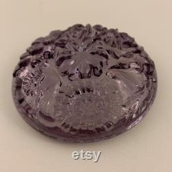 Fenton Limited Edition Purple Glass Powder Box, Trinket Box 9486PQ