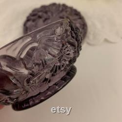 Fenton Limited Edition Purple Glass Powder Box, Trinket Box 9486PQ